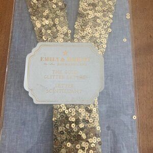 Pottery Barn Emily MerittGold Sequin Letter Y - New